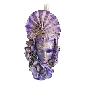 Elegant Purple and Silver Decorative Mask